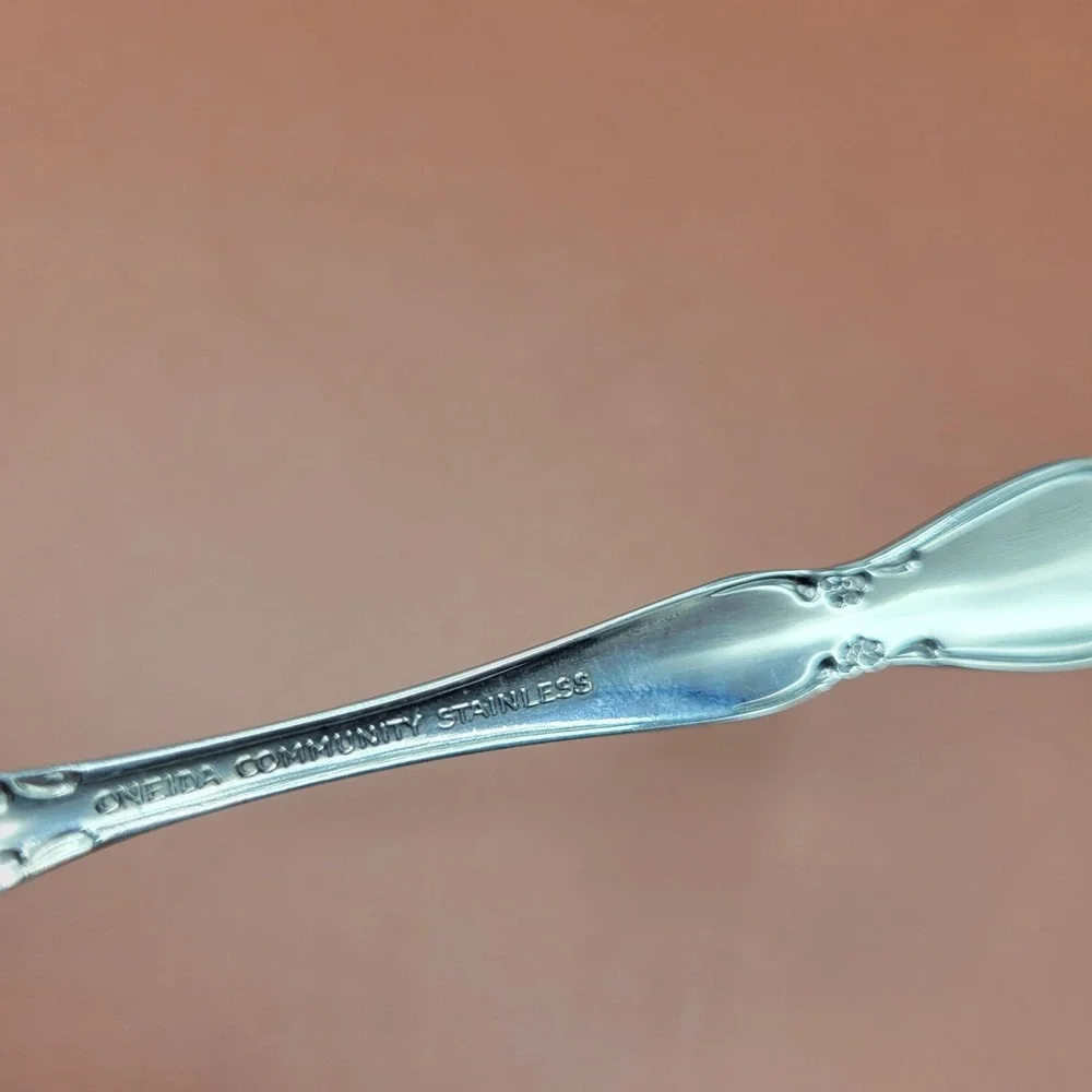Oneida Chatelaine Stainless Steel Flat Handle Master Butter Knife 6 3/4 in